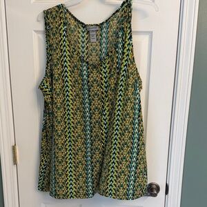 Catherines Multicolor Chevron-Pattern Tank Top